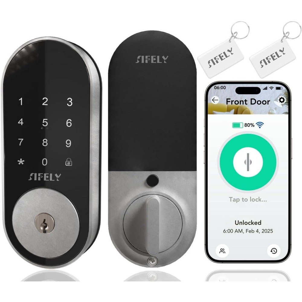 Sifely Smart Deadbolt Lock Black New Keyless Entry App Keypad WiFi Check AMZ 79.